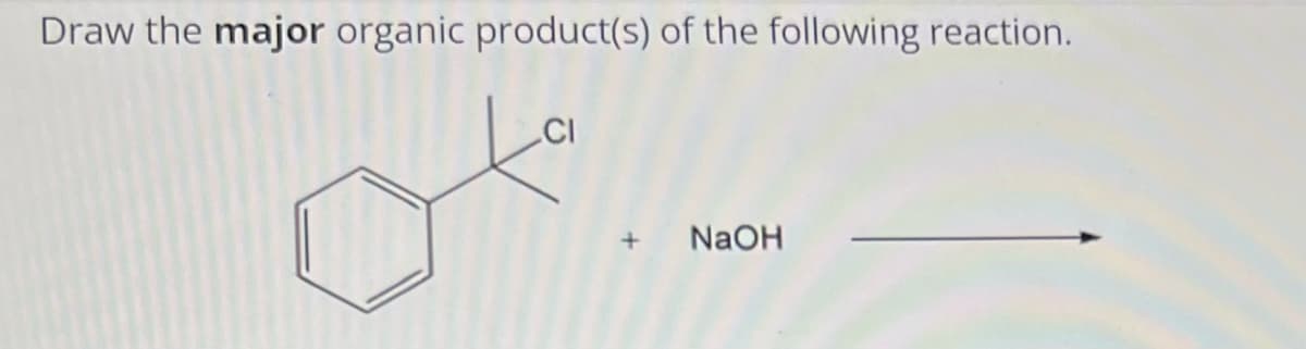 Draw the major organic product(s) of the following reaction.
ta
+ NaOH