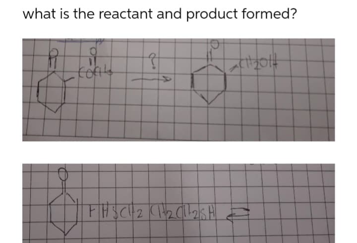 what is the reactant and product formed?
Cofile
?
PHSC12 (12 (1215
(11₂2014
H ==