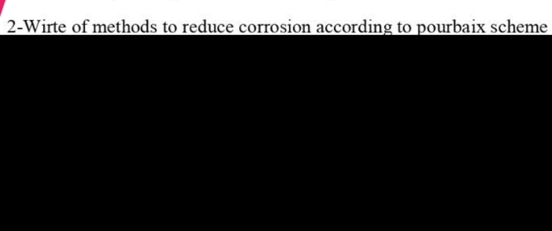 2-Wirte of methods to reduce corrosion according to pourbaix scheme