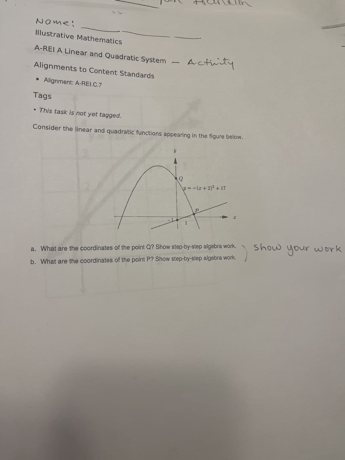 NO
Illust
晚安
What are the solutions to the equation
? A
******
Mathematics
to C
4
7
y = √5x+1
3
2
*
house
**
y=x+1
2
#
*
3
$