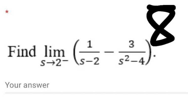 1
Find lim
s-2- \s-
3
s²–4)
Your answer
DA
