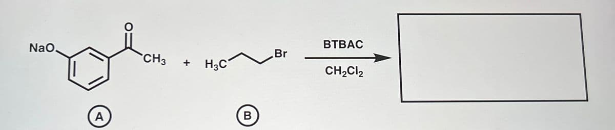 BTBAC
NaO.
Br
CH3
+ H3C
CH2Cl2
A
B