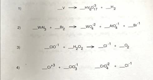 HVO
H2
2)
-WAY
→ _wo,? .Ato;
3)
_Cio +_H,0, → _cı.
_Cro +cr
C+3
