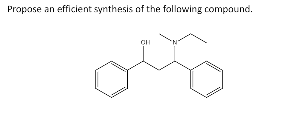 Propose an efficient synthesis of the following compound.
соб