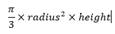 EIM
П
-X radius² x height|
3