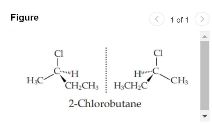 Figure
Cl
Jadian
CH
H₂C
H***
CH₂CH3 H3CH₂C
2-Chlorobutane
<
Cl
1 of 1
CH3