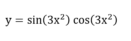 y = sin(3x?) cos(3x²)
