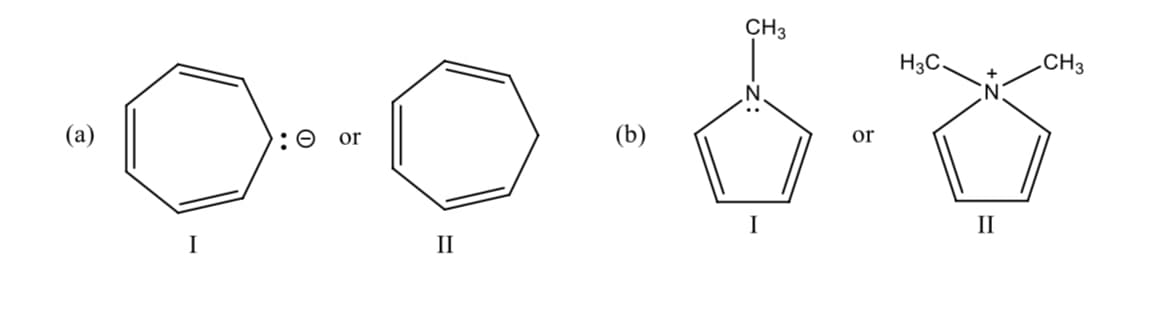 CH3
H3C.
.CH3
N.
(a)
:0
(b)
or
or
I
II
II
