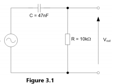 C = 47NF
R= 10k2
Vout
Figure 3.1
