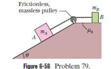 Frictionless,
massless pulley
Figure 6-56 Problem 79.
