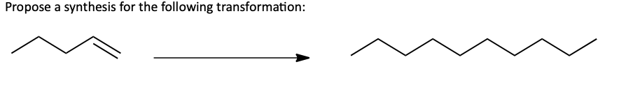 Propose a synthesis for the following transformation: