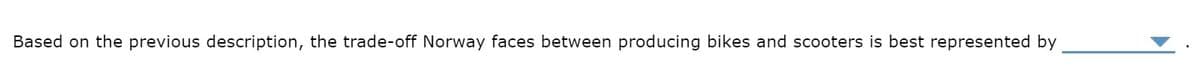Based on the previous description, the trade-off Norway faces between producing bikes and scooters is best represented by