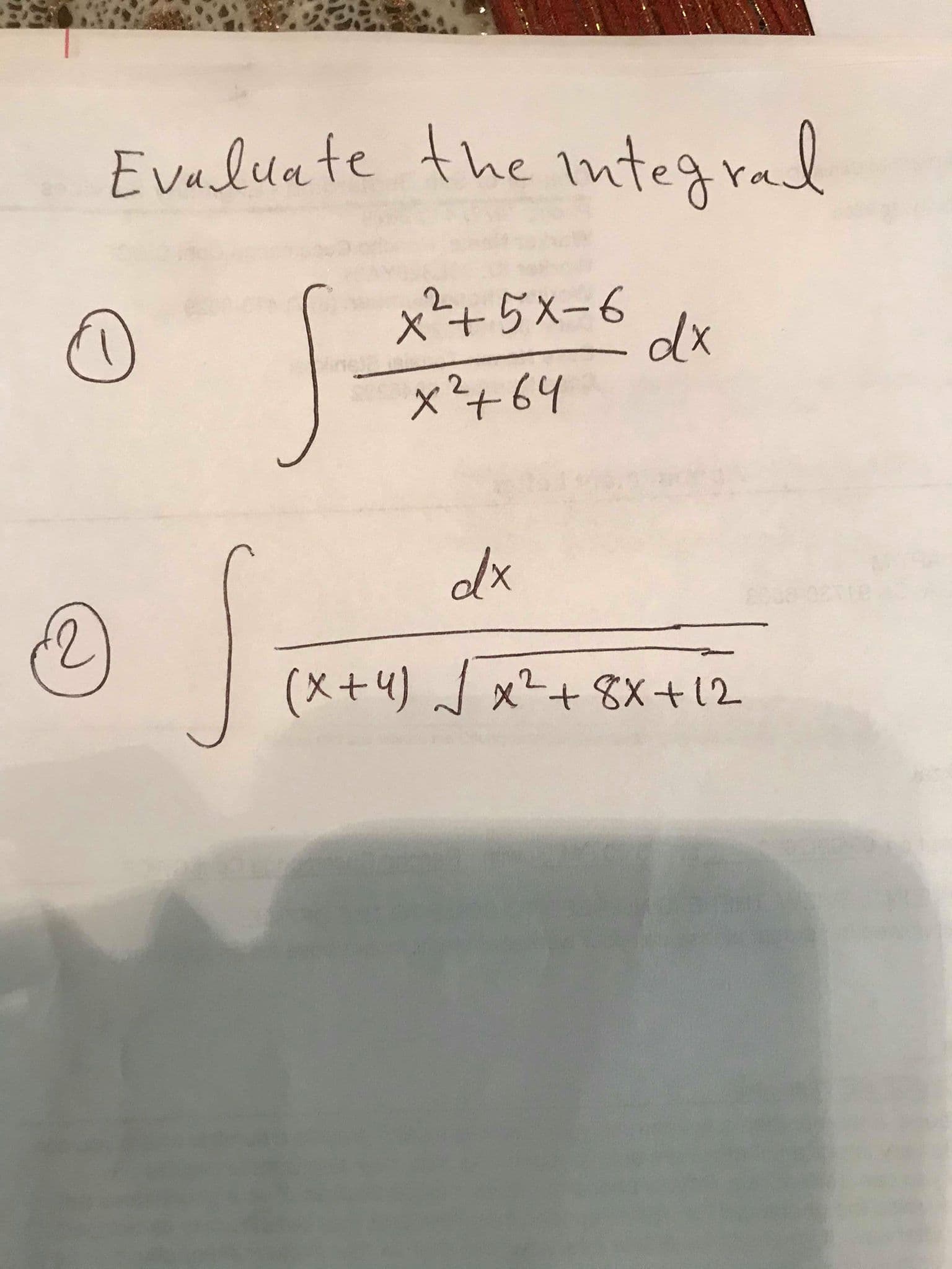 Evaluate the Integral
X+5X-6
dx
x464
