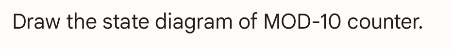 Draw the state diagram of MOD-10 counter.