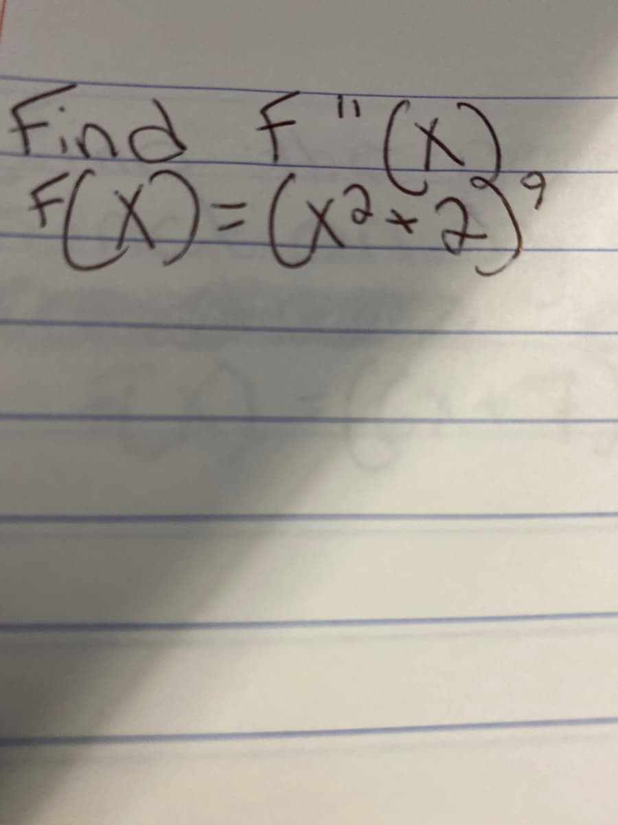 Find F"(x)
F(X) = (x² + 2)²
6