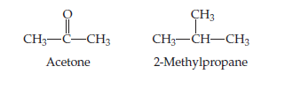 ҫH3
CH3-C-CH3
CHa.
CH —CH—CHз
2-Methylpropane
Acetone
