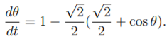 V2, V2
do
= 1
dt
+ cos 0).
2
2.
