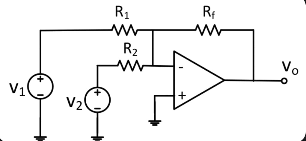 R1
Rf
R2
Vo
V1
+
V2
