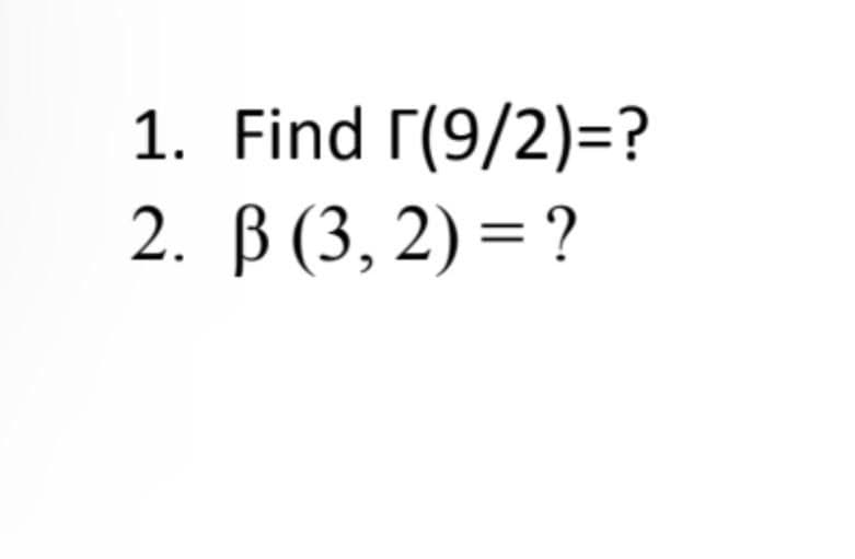 1. Find r(9/2)=?
2. В(3, 2) %3D?
