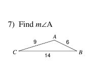 7) Find mZA
A
6
с
14
B