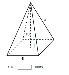 x =
6
.C.
units
X