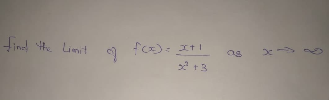 find the Limit
fox)=
2 +3
