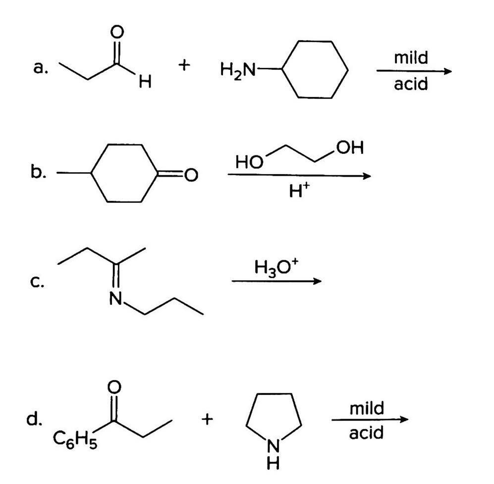 mild
+
а.
H2N-
H.
acid
HO
HO
H*
H30*
С.
N.
mild
d.
C6H5
acid
N.
H
b.
