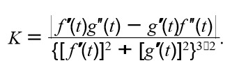 F(t)g"(t) – g'(1)f"(t)
Κ=
{[S(t)]? +
21302
