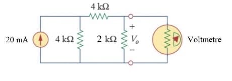 4 k2
ww
20 mA
4 k2
2 k2
V.
Voltmetre
