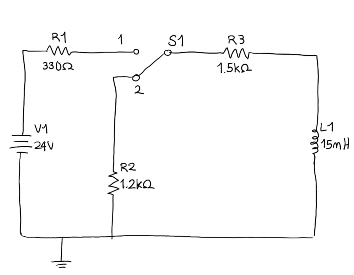 R1
1
S1
m
33052
2
V₁
5
24V
R2
1.2 ΚΩ
R3
m
1.5kQ
L1
15m H