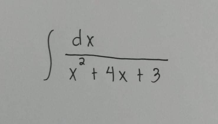 d x
X+ 4x + 3
