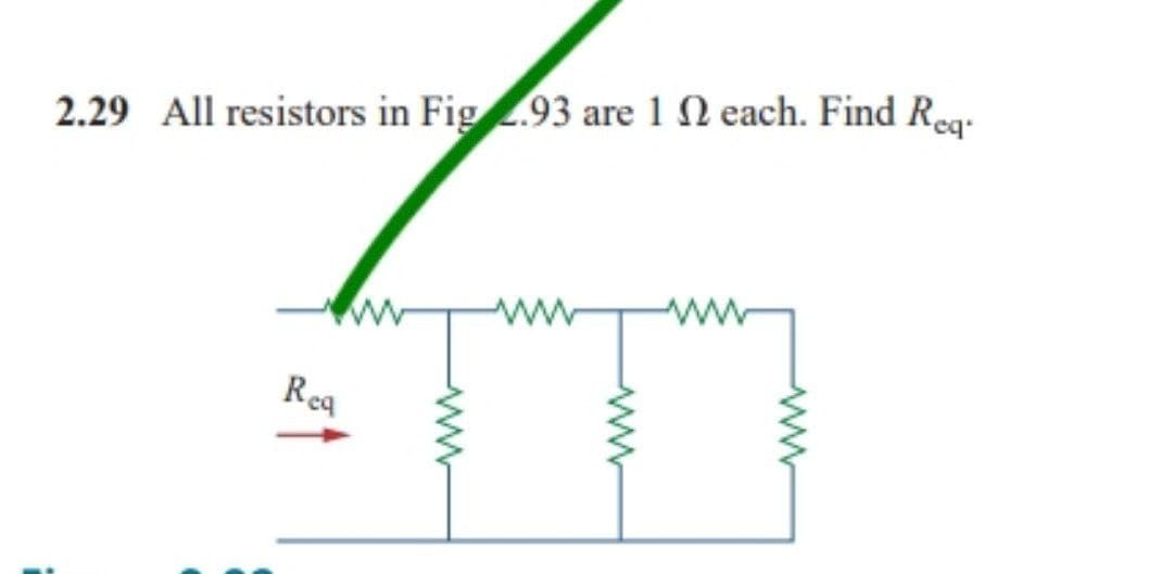 2.29 All resistors in Fig.93 are 1 N each. Find Req
Req
www