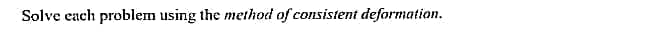 Solve each problem using the method of consistent deformation.