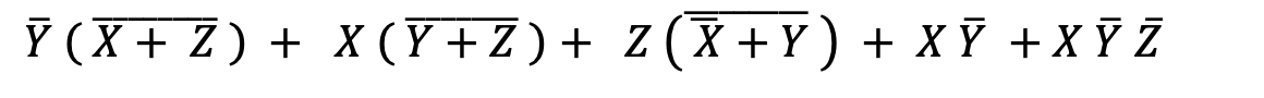 Y (X+ Z ) + X (Y+Z)+ Z(X+Y) + X Ỹ +X Ỹ Z

