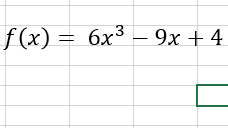 ƒ(x) = 6x³ − 9x +4
-