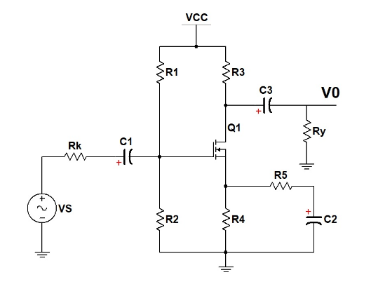 R1
R3
C3
vo
Q1
Ry
C1
Rk
R5
vs
R2
R4
C2
