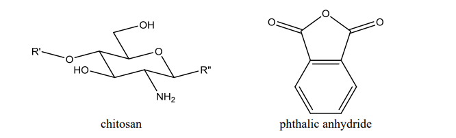 OH
R'-
HO
R"
NH2
chitosan
phthalic anhydride
