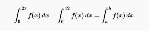 21
f(x)
12
b
[² ƒ(2) dz – [ f(x)dz = [* f(x)
-
a
f(x) dx