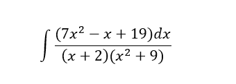 (7x2 — х + 19)dx
(х + 2)(х2 + 9)
