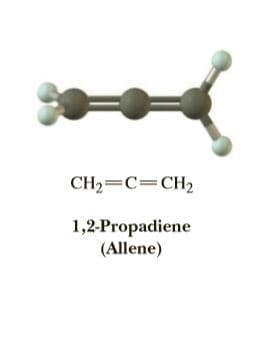 CH2=C=CH2
1,2-Propadiene
(Allene)
