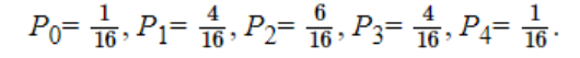 Po=16P₁16 P2= 16 P3= 16 P4 = 16