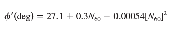 o'(deg) = 27.1 + 0.3N60 – 0.00054[N6o]?
