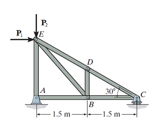 P₁
P₂
E
-1.5 m
D
B
30°
-1.5 m-
C