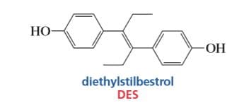 НО-
OH
diethylstilbestrol
DES
