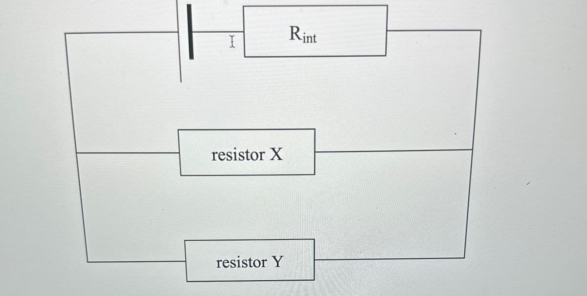 I
Rint
resistor X
resistor Y