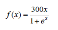 f(x)=
300x
1+ e*