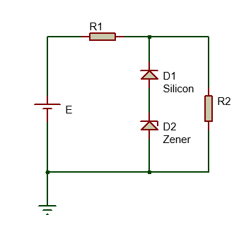 R1
ZS D1
Silicon
R2
D2
Zener
