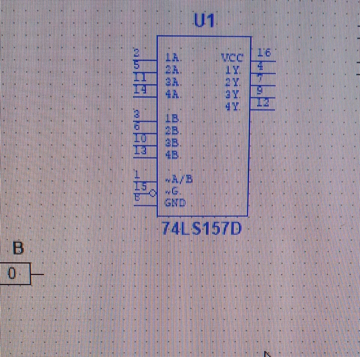 U1
3A.
2Y
ay
2B
3B
GND
74LS157D
B
0ト
