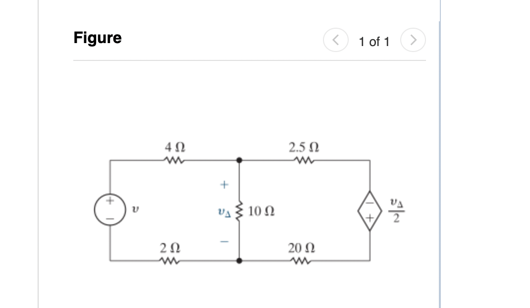 Figure
+
υ
4 Ω
ΖΩ
+
UΔ 10 Ω
2.5 Ω
20 Ω
1 of 1
ΕΝ