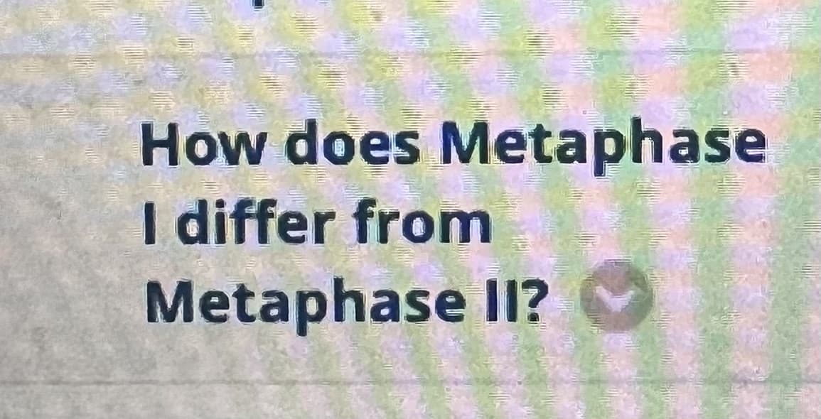 How does
I differ from
Metaphase II?
2
Metaphase